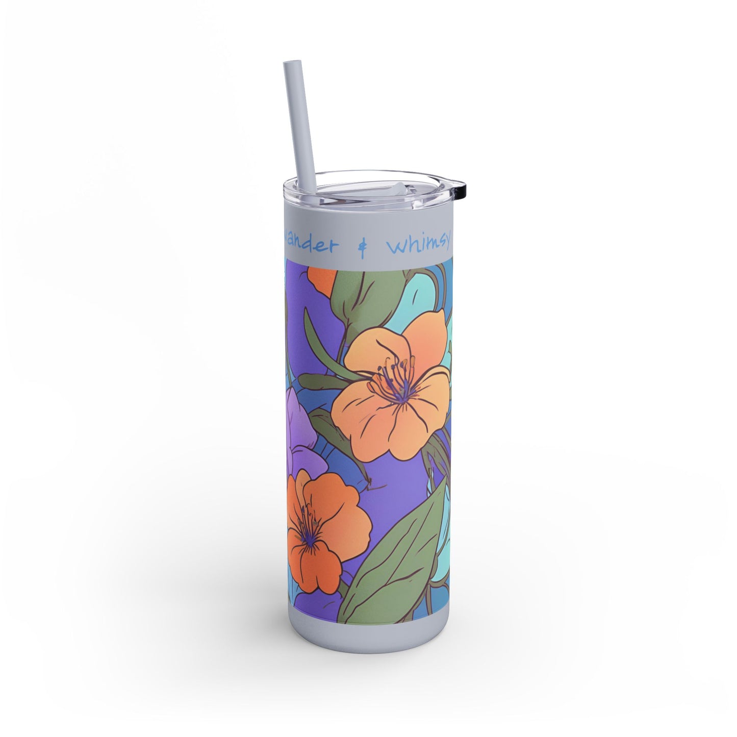 Poppies & Morning Glories Matte Tumbler | 20 oz. Insulated Tumbler