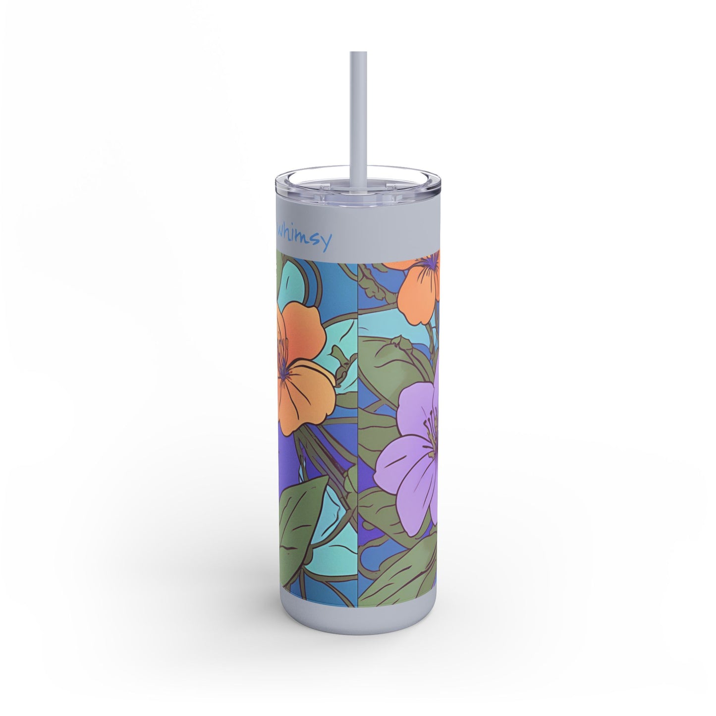 Poppies & Morning Glories Matte Tumbler | 20 oz. Insulated Tumbler