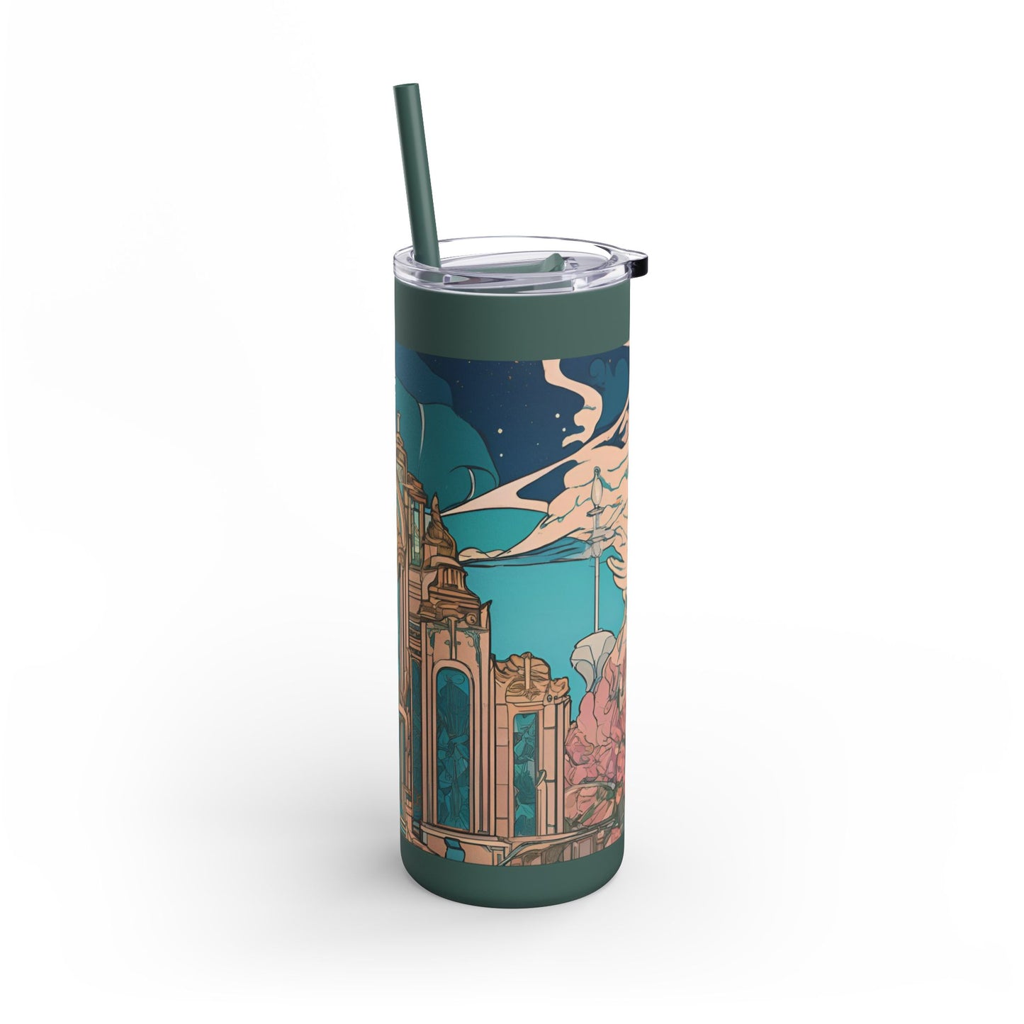Art Deco Atlantis Matte Tumbler | 20oz Insulated Tumbler