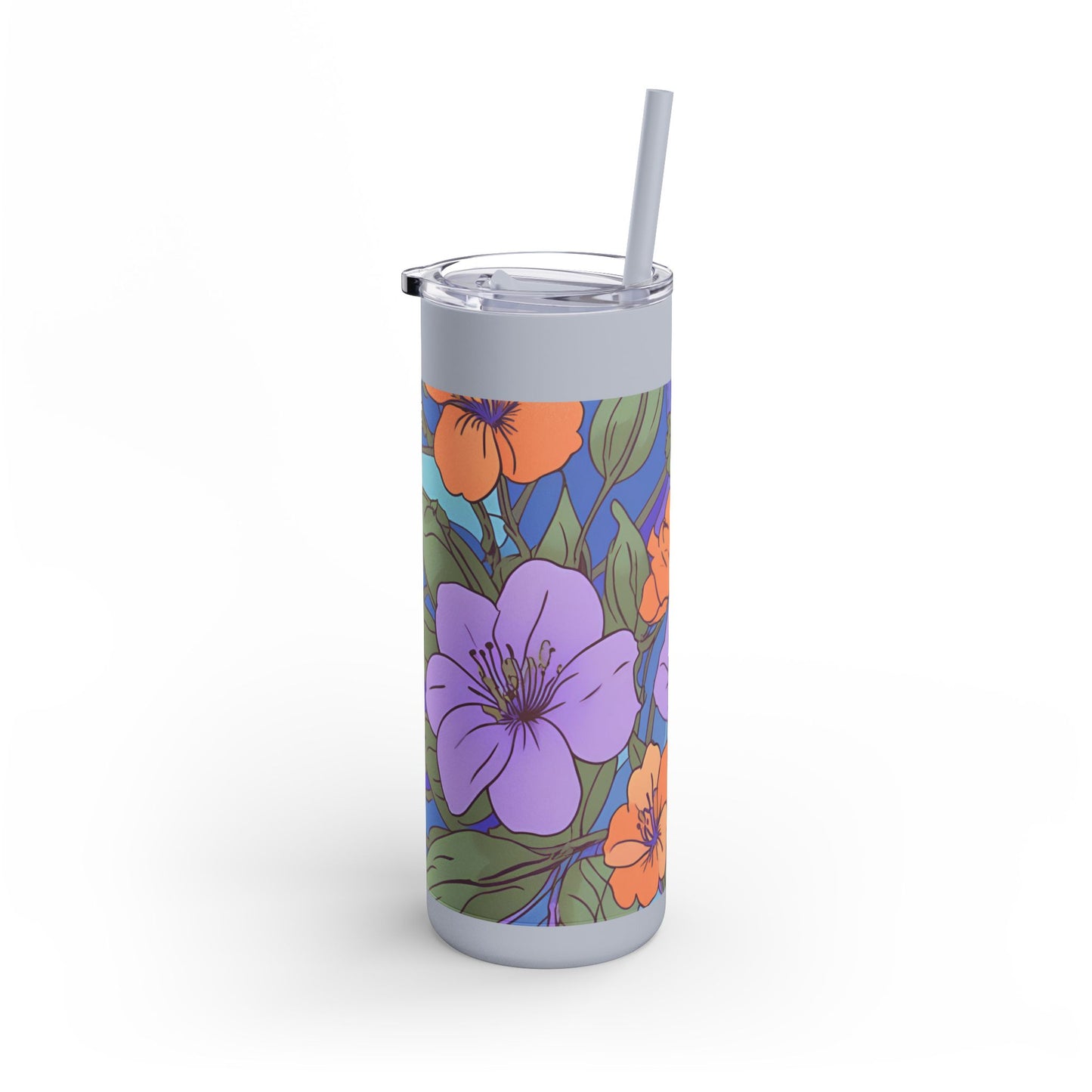 Poppies & Morning Glories Matte Tumbler | 20 oz. Insulated Tumbler