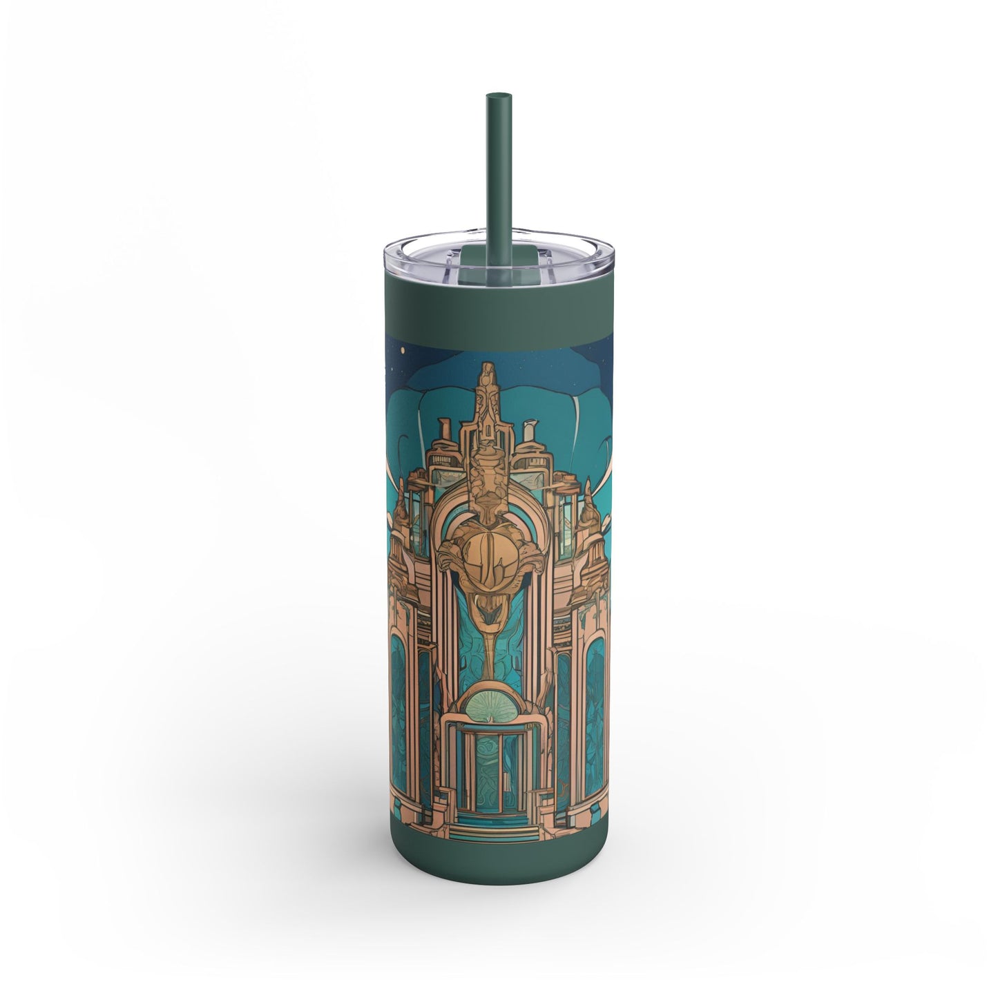 Art Deco Atlantis Matte Tumbler | 20oz Insulated Tumbler